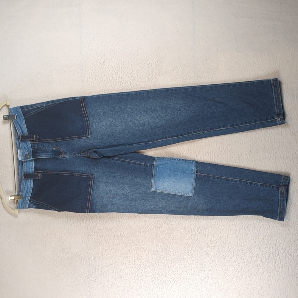 Time and Tru Women's‎ Patchwork Multicolored High Rise Denim Jeans Size 2